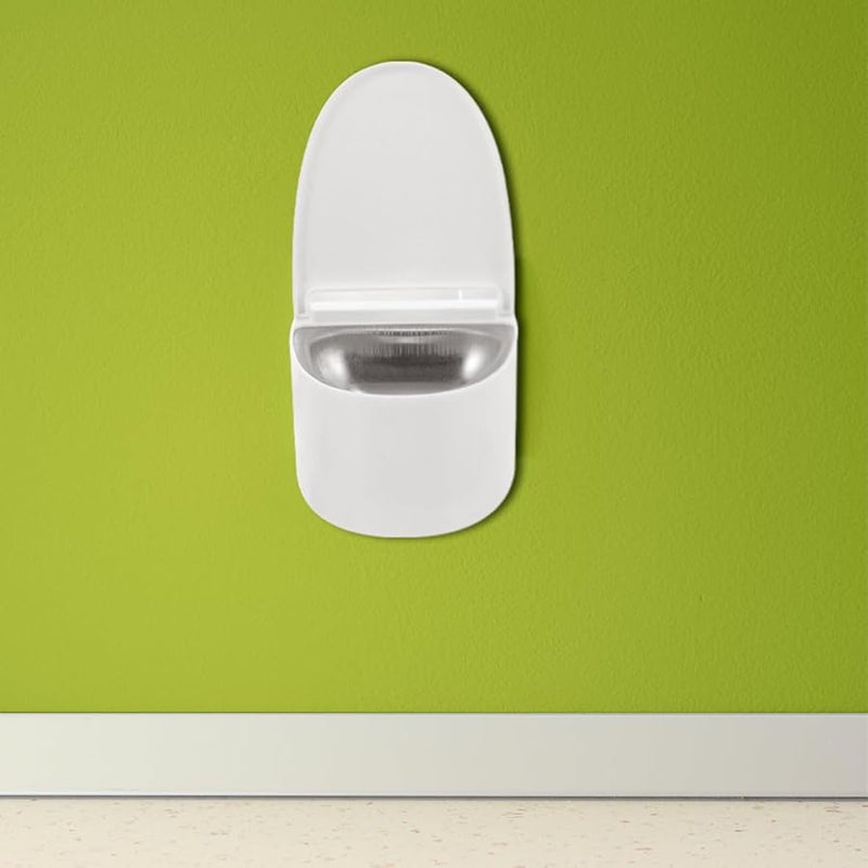 حامل جدار مرحاض على شكل منفضة سجائر مع غطاء تركيب بدون حفر ملحق دخان زخرفي - Image 4